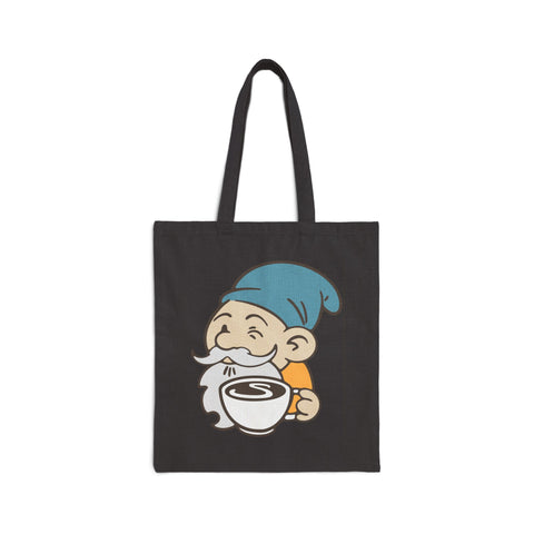 Sprout the Gnome Canvas Tote Bag: Natural or Black