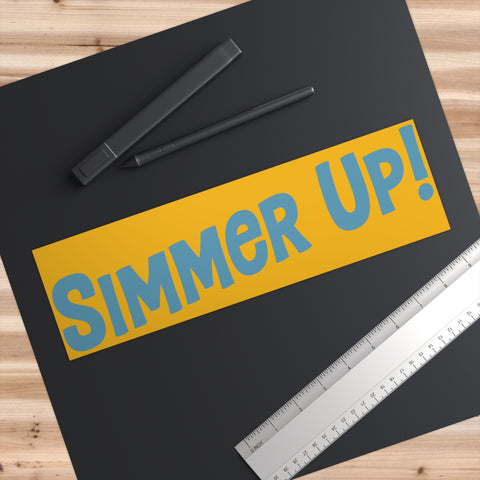 Simmer Up! Bumper Sticker: Yellow