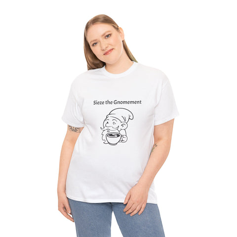 Simmer Coffee House Seize the Gnomement T-Shirt: Various Colors