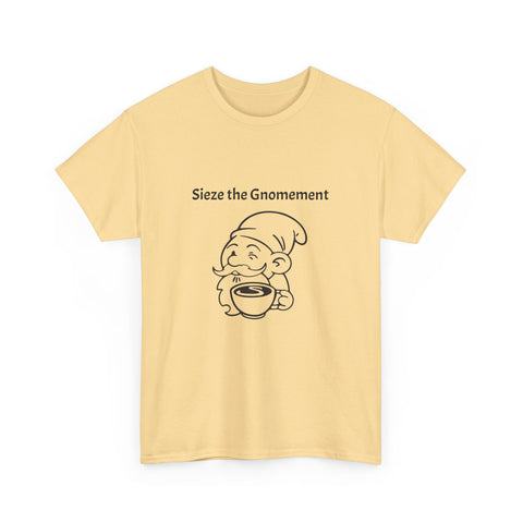 Simmer Coffee House Seize the Gnomement T-Shirt: Various Colors