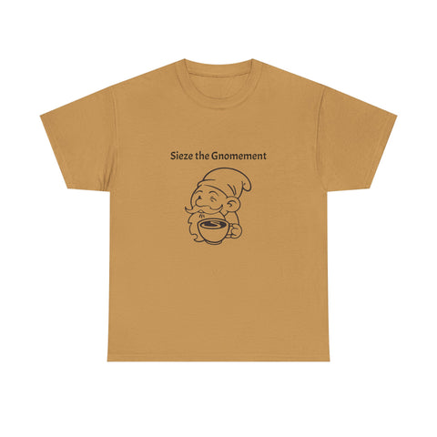 Simmer Coffee House Seize the Gnomement T-Shirt: Various Colors