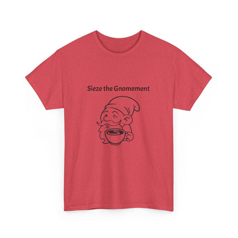 Simmer Coffee House Seize the Gnomement T-Shirt: Various Colors
