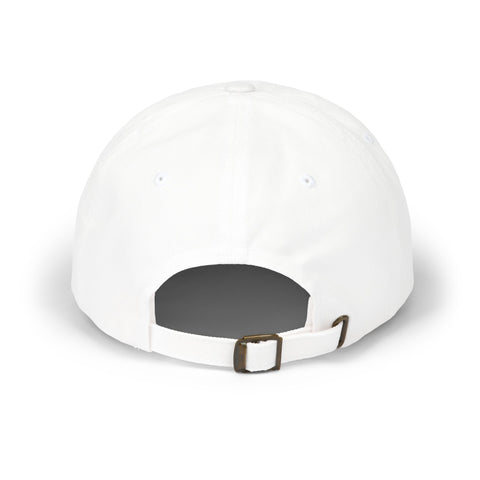 Simmer Coffee House Embroidered Dad Hat: Classic White & Carolina Blue