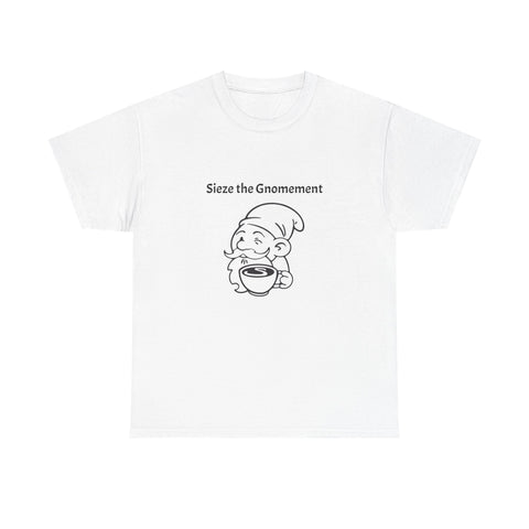 Simmer Coffee House Seize the Gnomement T-Shirt: Various Colors