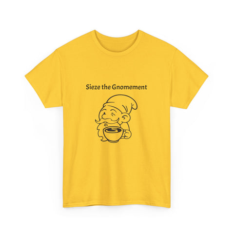 Simmer Coffee House Seize the Gnomement T-Shirt: Various Colors