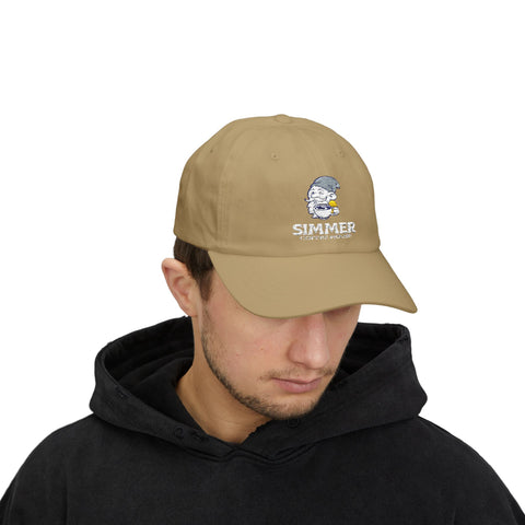 Simmer Coffee House Embroidered Dad Hat: Khaki Sprout
