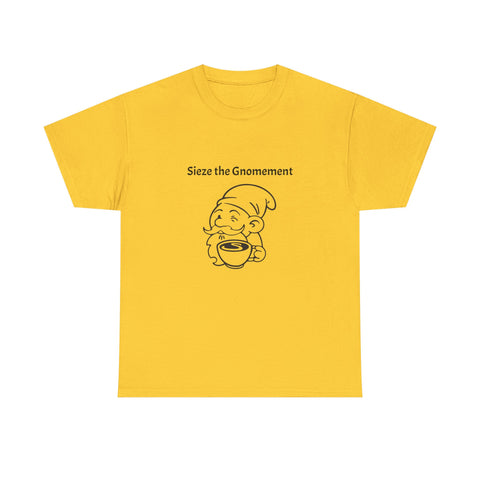 Simmer Coffee House Seize the Gnomement T-Shirt: Various Colors
