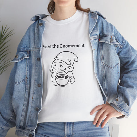 Simmer Coffee House Seize the Gnomement T-Shirt: Various Colors