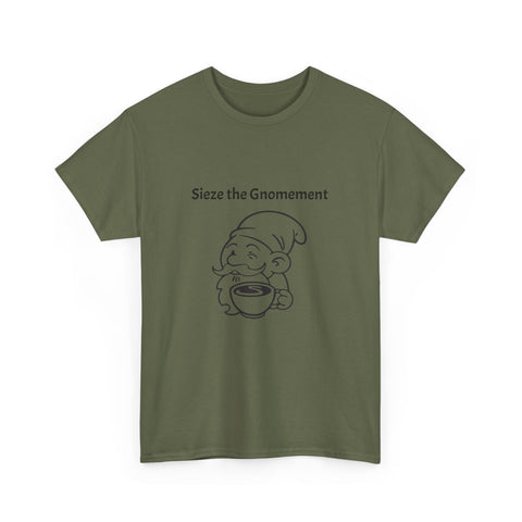 Simmer Coffee House Seize the Gnomement T-Shirt: Various Colors