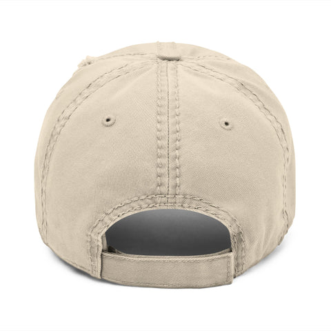 Simmer Up! Dad Hat: Distressed Khaki