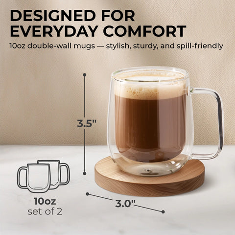 Double- Walled Glass Mugs