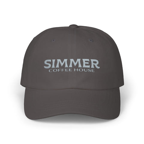 Simmer Coffee House Embroidered Dad Hat: Classic Gray