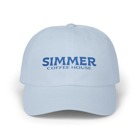 Simmer Coffee House Embroidered Dad Hat: Classic Blue