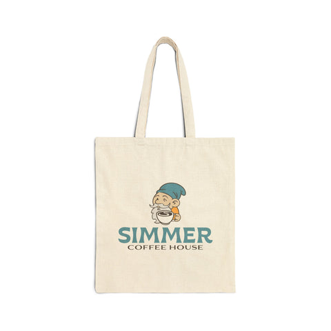 Simmer Coffee House Canvas Tote Bag: Natural