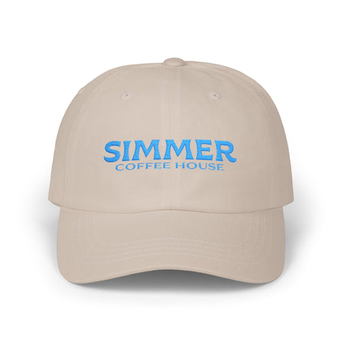 Simmer Coffee House Embroidered Dad Hat: Classic Stone