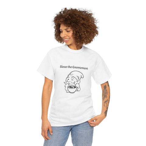 Simmer Coffee House Seize the Gnomement T-Shirt: Various Colors