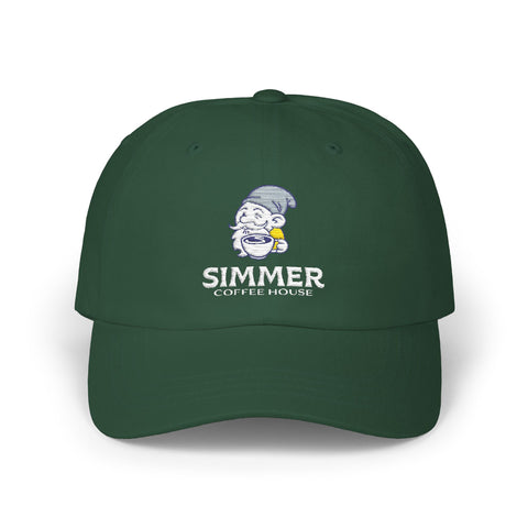 Simmer Coffee House Embroidered Classic Dad Hat: Spruce Sprout